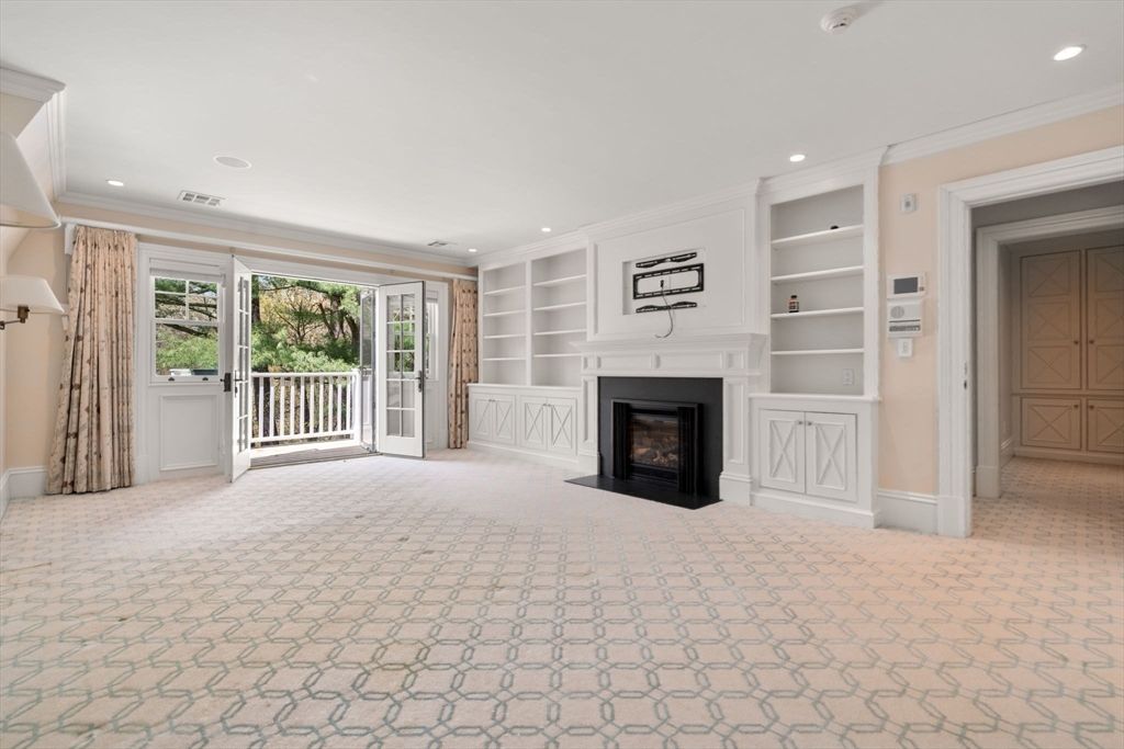 Empty room, Fireplace, Interior, Recessed Lighting