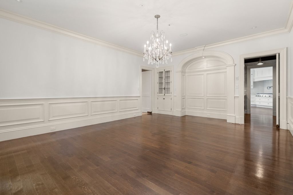 Chandelier, Empty room, Interior, Wood Texture Flooring