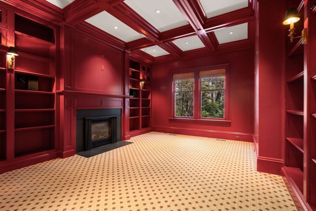Empty room, Fireplace, Interior, Recessed Lighting