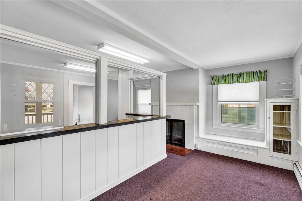 Empty room, Fireplace, Interior