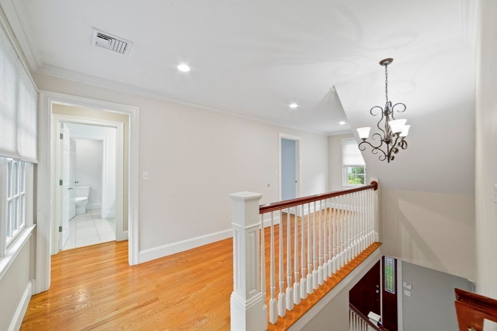 Bathroom, Chandelier, Interior, Recessed Lighting, Wood Texture Flooring