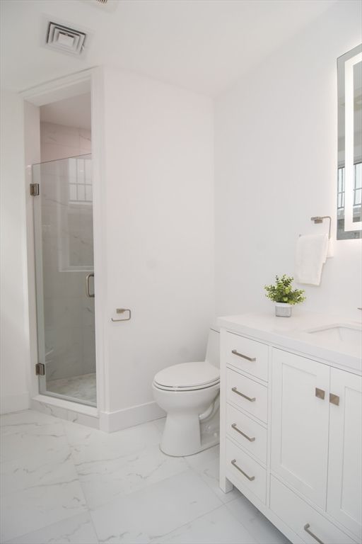 Bathroom, Glass Shower, Interior, Marble