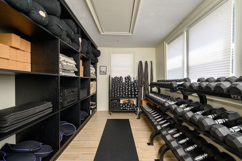 Fitness Equipment, Interior, Wood Texture Flooring