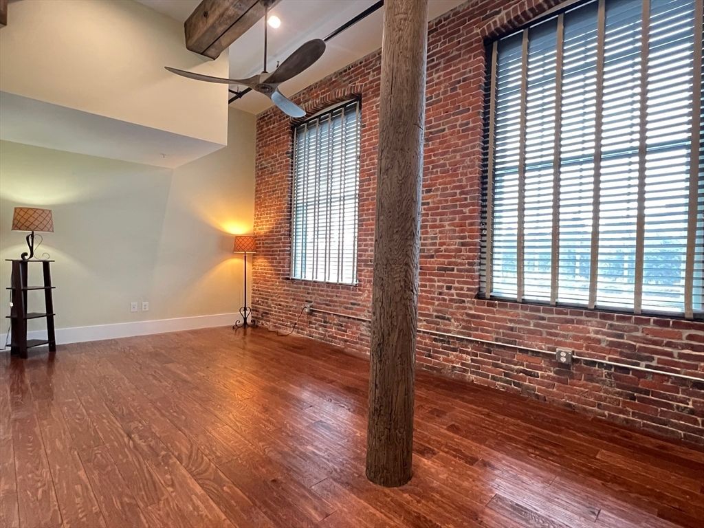 Empty room, Interior, Stone Walls, Wood Texture Flooring