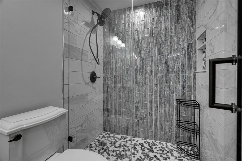 Bathroom, Glass Shower, Interior, Marble Walls