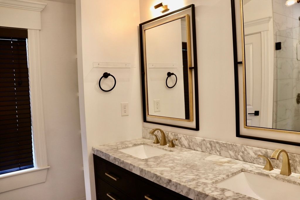 Bathroom, Dual Sink Vanities, Interior, Marble Walls