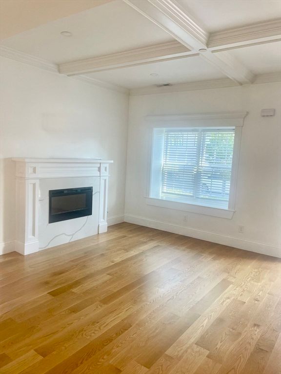 Empty room, Fireplace, Interior, Wood Texture Flooring