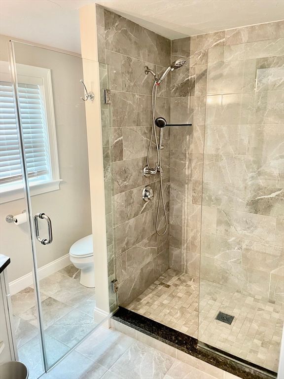 Bathroom, Glass Shower, Interior, Marble Walls