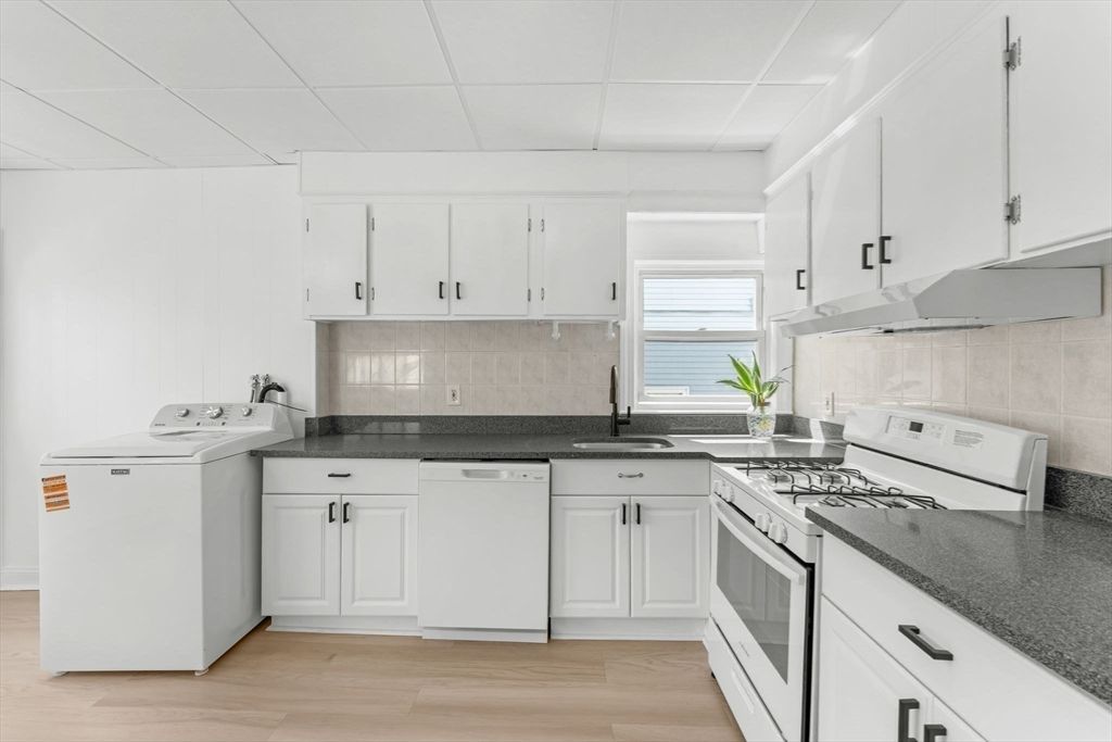 Interior, Kitchen, Washer, Wood Texture Flooring