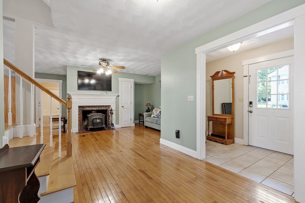 Fireplace, Interior, Wood Texture Flooring