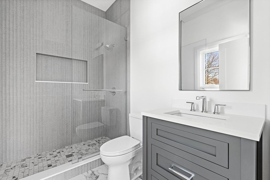 Bathroom, Glass Shower, Interior, Marble