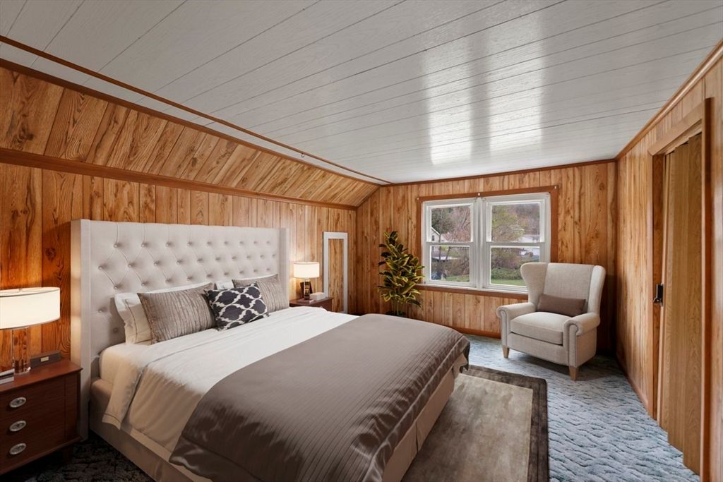 Bedroom, Interior, Wooden Ceilings, Wooden Walls