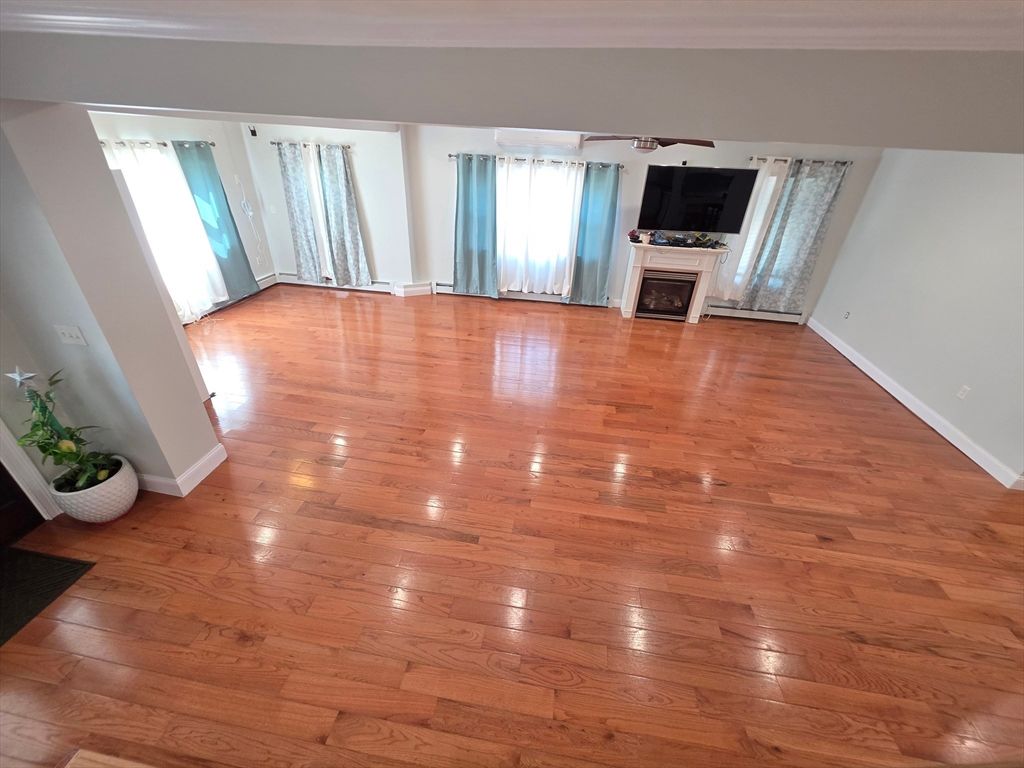 Empty room, Fireplace, Interior, Wood Texture Flooring