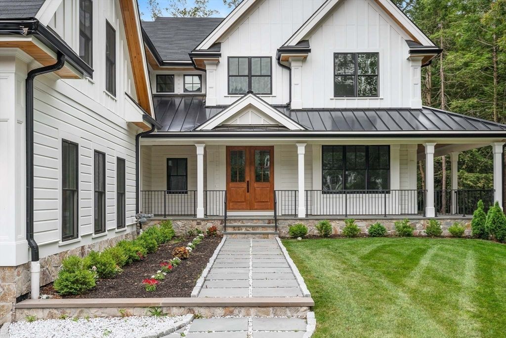 Attached, Backyard, Exterior, Facade, Farmhouse