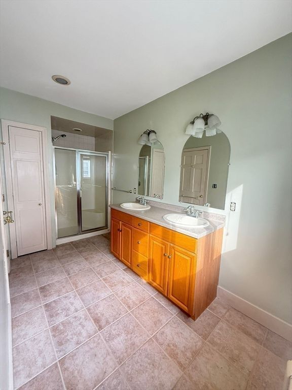 Bathroom, Dual Sink Vanities, Glass Shower, Interior