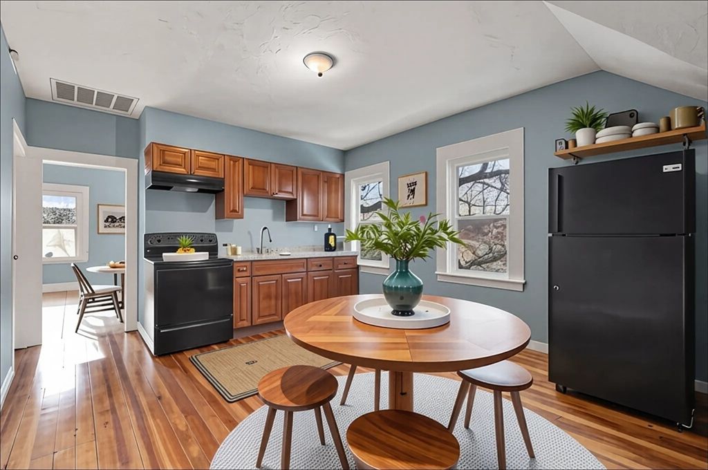 Dining room, Interior, Kitchen, Wood Texture Flooring