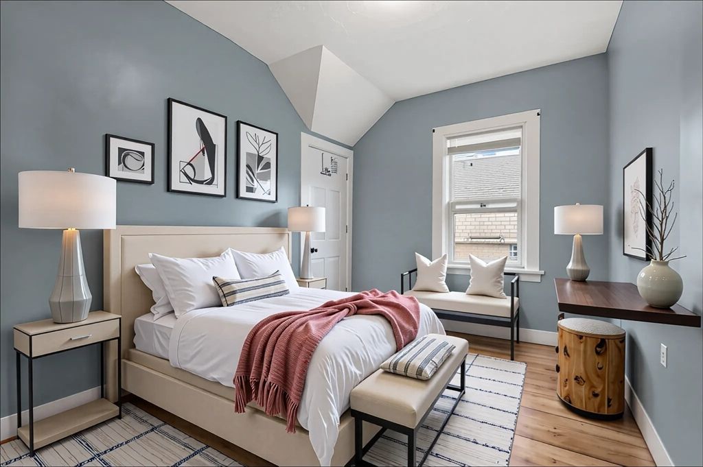 Bedroom, Interior, Wood Texture Flooring