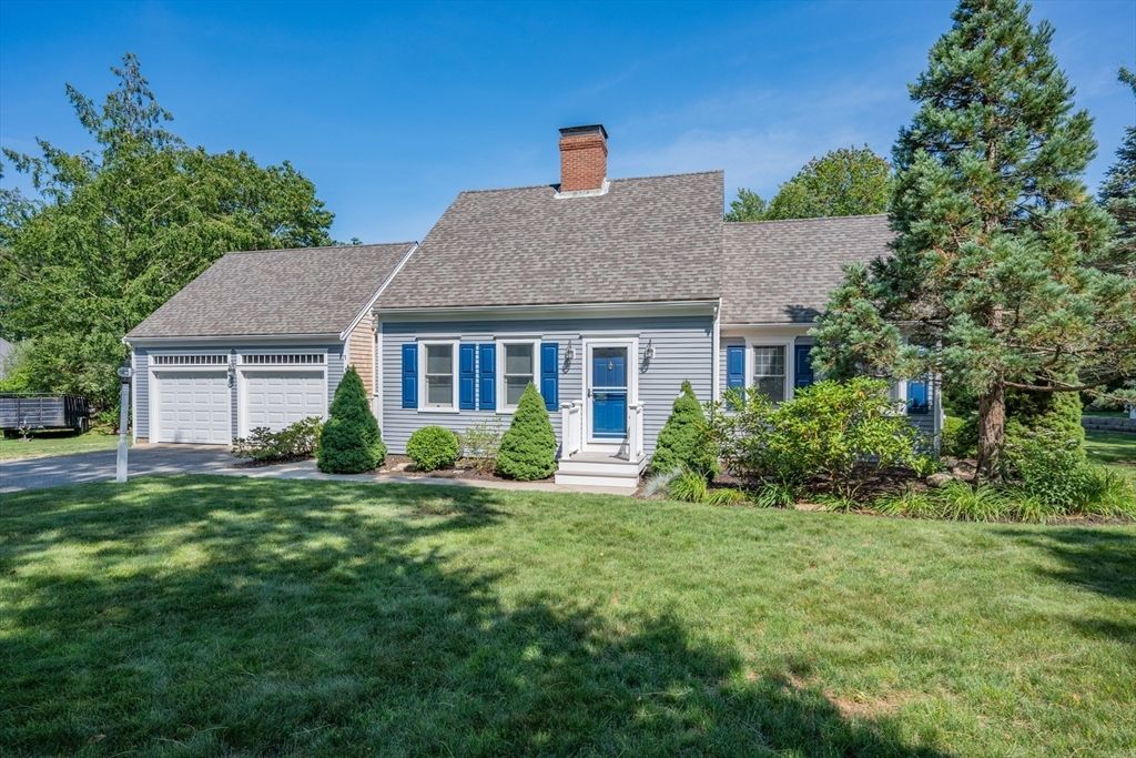 Attached, Backyard, Detached Garage, Exterior, Facade, Cape Cod