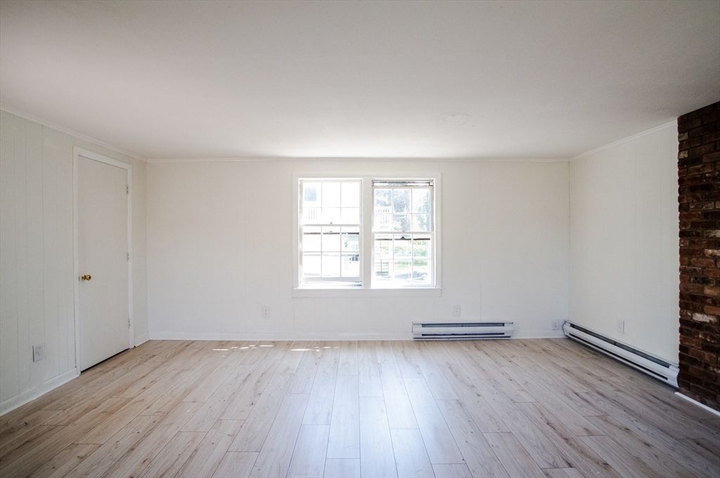 Empty room, Interior, Stone Walls, Wood Texture Flooring
