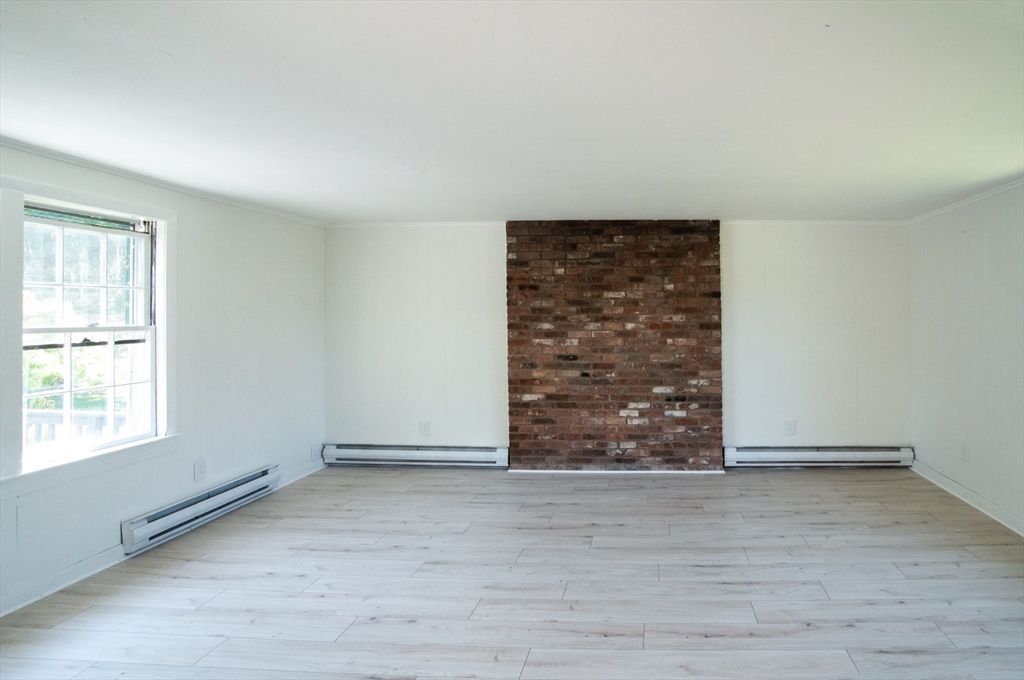 Empty room, Interior, Stone Walls, Wood Texture Flooring