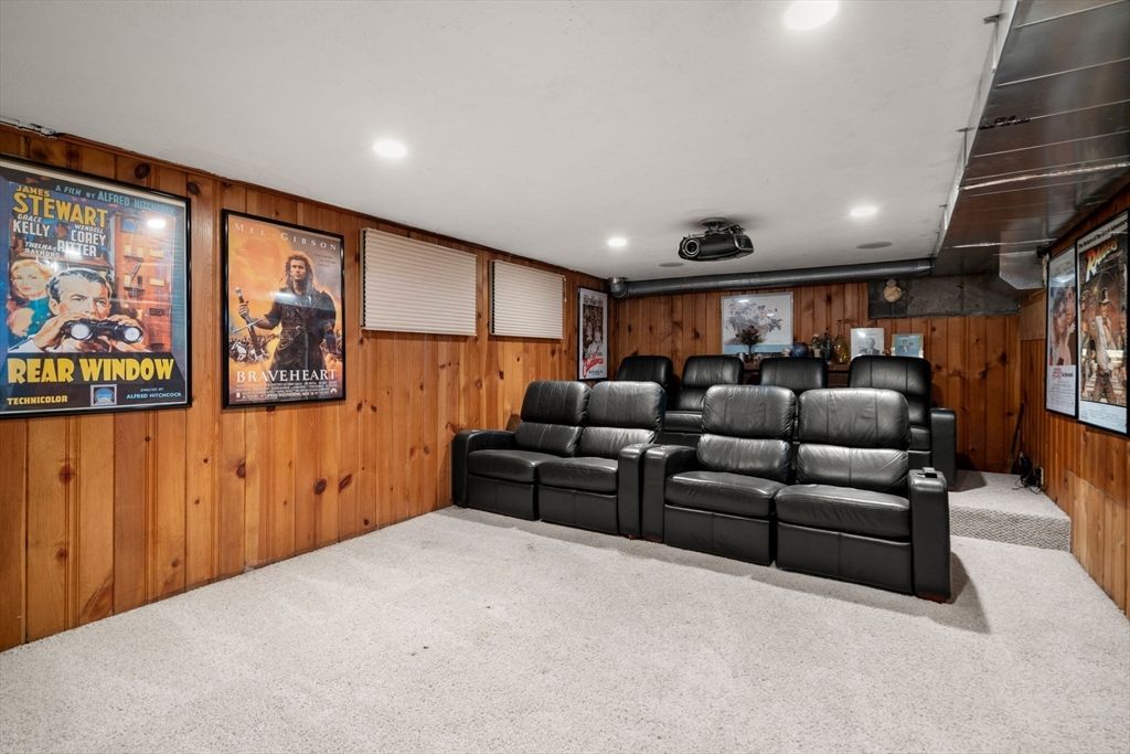 Home Theatre Room, Interior, Recessed Lighting, Theatre Room, Wooden Walls