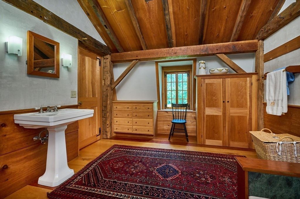 Bathroom, Interior, Wooden Beams, Wooden Ceilings, Wood Texture Flooring