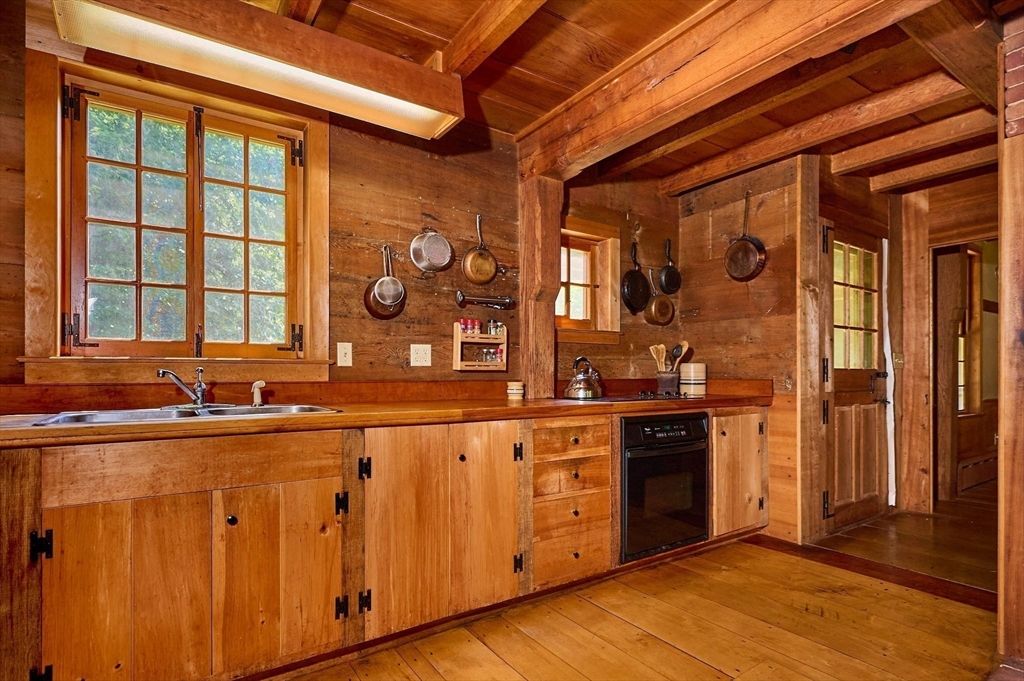 Interior, Kitchen, Wooden Beams, Wooden Ceilings, Wood Texture Flooring, Wooden Walls