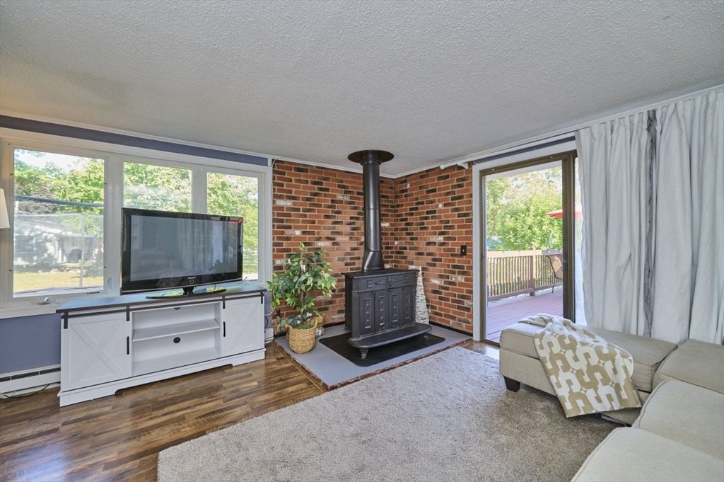 Fireplace, Interior, Living room, Stone Walls, Wood Texture Flooring