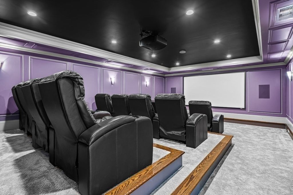 Home Theatre Room, Interior, Projection Screen, Recessed Lighting, Theatre Room