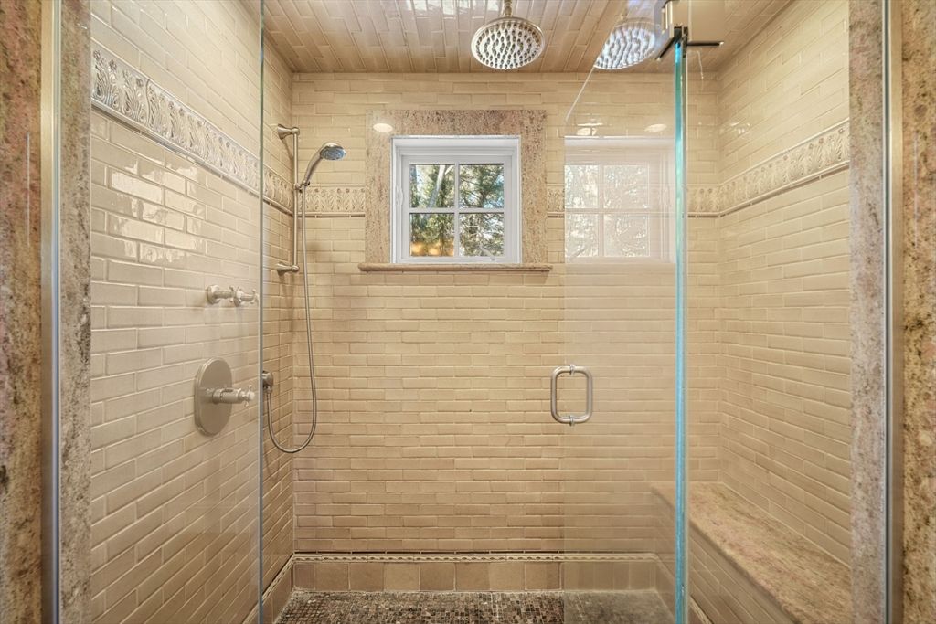 Bathroom, Glass Shower, Interior, Wooden Ceilings