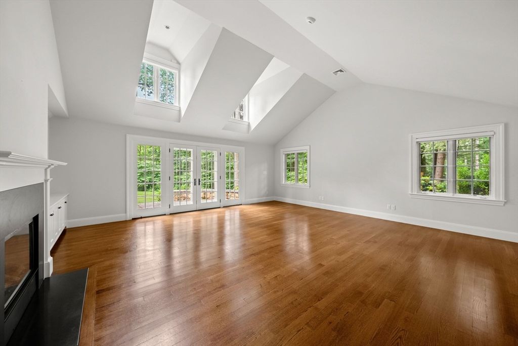 Empty room, Fireplace, Interior, Wood Texture Flooring