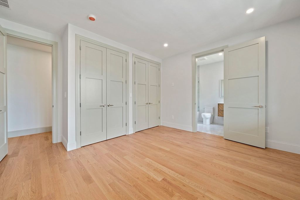 Bathroom, Empty room, Interior, Recessed Lighting, Wood Texture Flooring