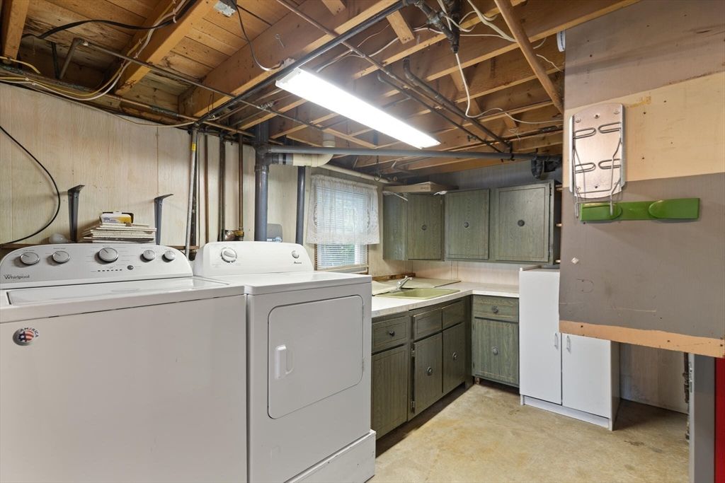 Interior, Utility Closets, Washer, Wooden Beams, Wooden Ceilings, Wooden Walls