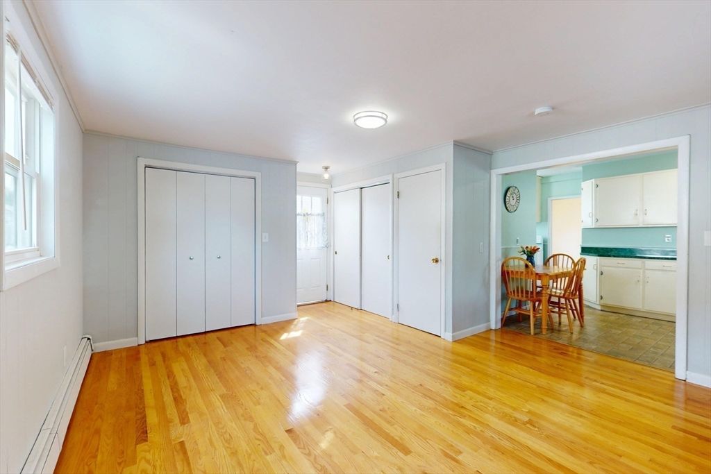 Dining room, Empty room, Interior, Kitchen, Wood Texture Flooring