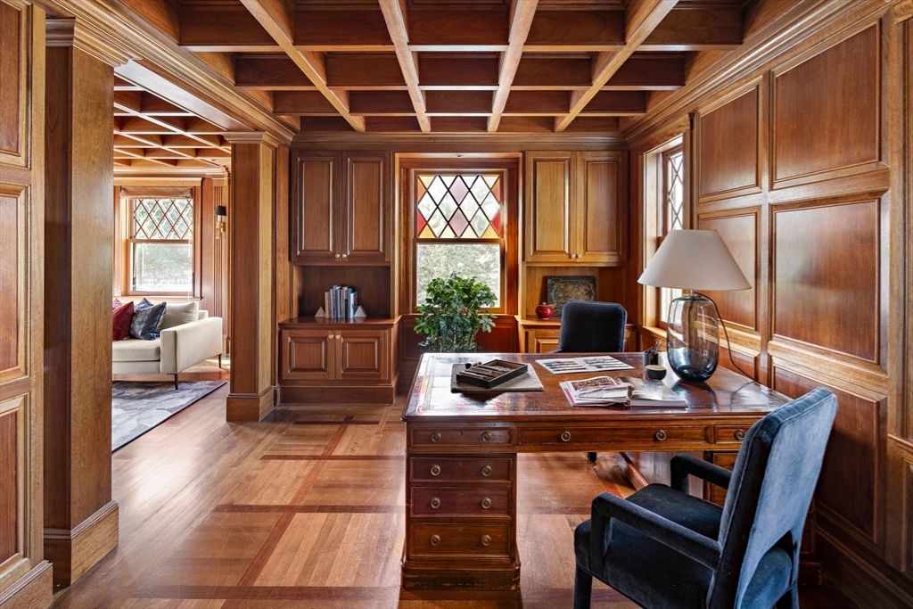 Home Office, Interior, Wooden Beams, Wooden Ceilings, Wood Texture Flooring, Wooden Walls