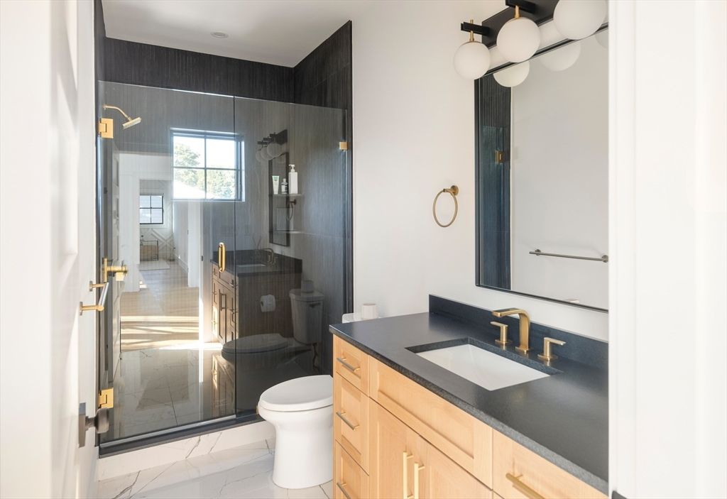 Bathroom, Glass Shower, Interior, Marble