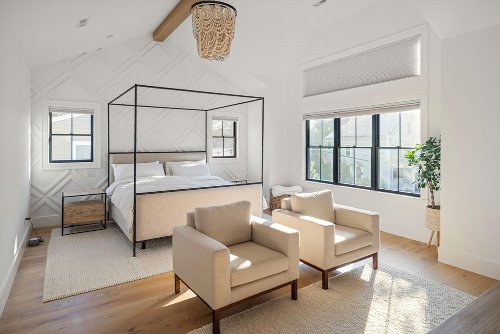 Bedroom, Interior, Wooden Beams, Wood Texture Flooring