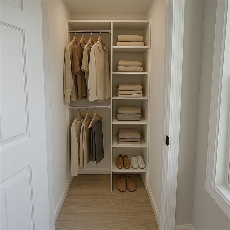 Interior, Walk-in Closets, Wood Texture Flooring