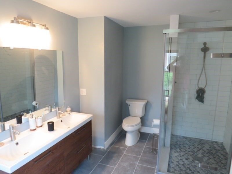Bathroom, Dual Sink Vanities, Glass Shower, Interior