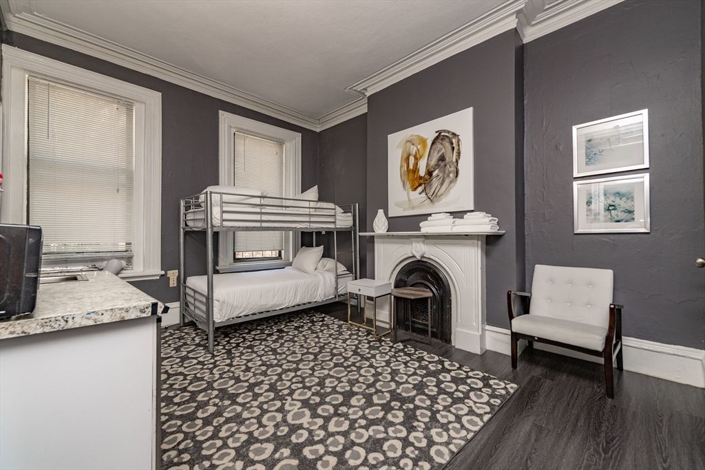 Fireplace, Interior, Wood Texture Flooring