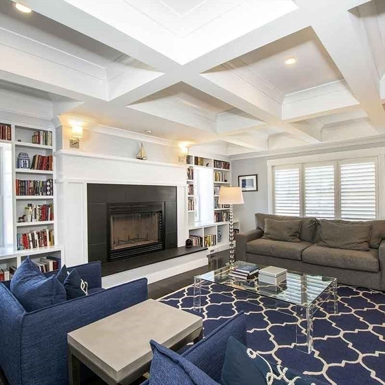 Fireplace, Interior, Living room, Recessed Lighting