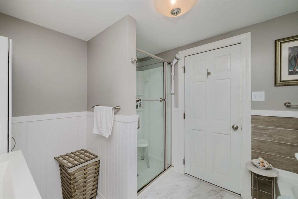 Bathroom, Glass Shower, Interior, Marble