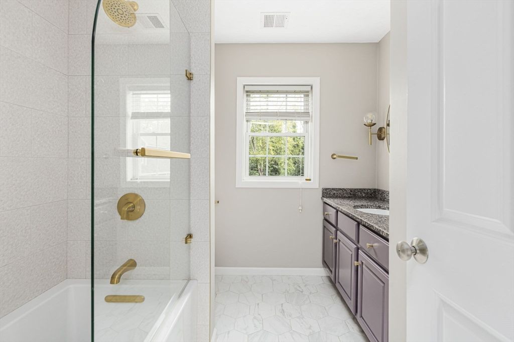 Bathroom, Glass Shower, Interior, Marble