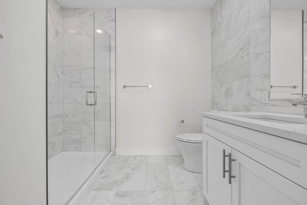 Bathroom, Glass Shower, Interior, Marble, Marble Walls