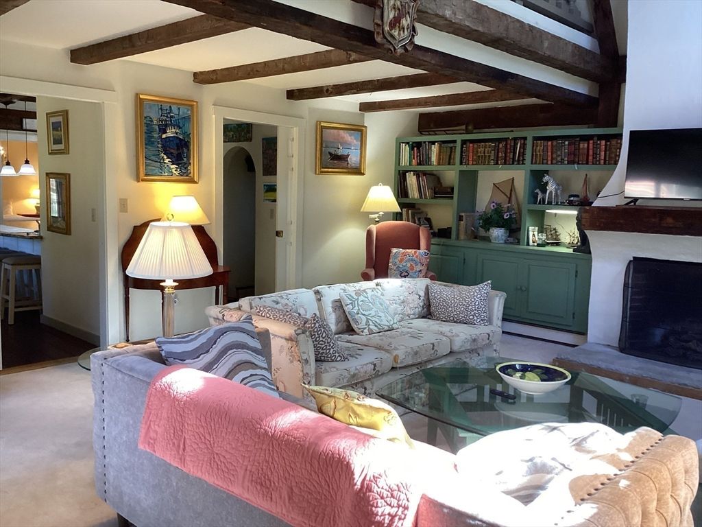 Fireplace, Interior, Living room, Wooden Beams