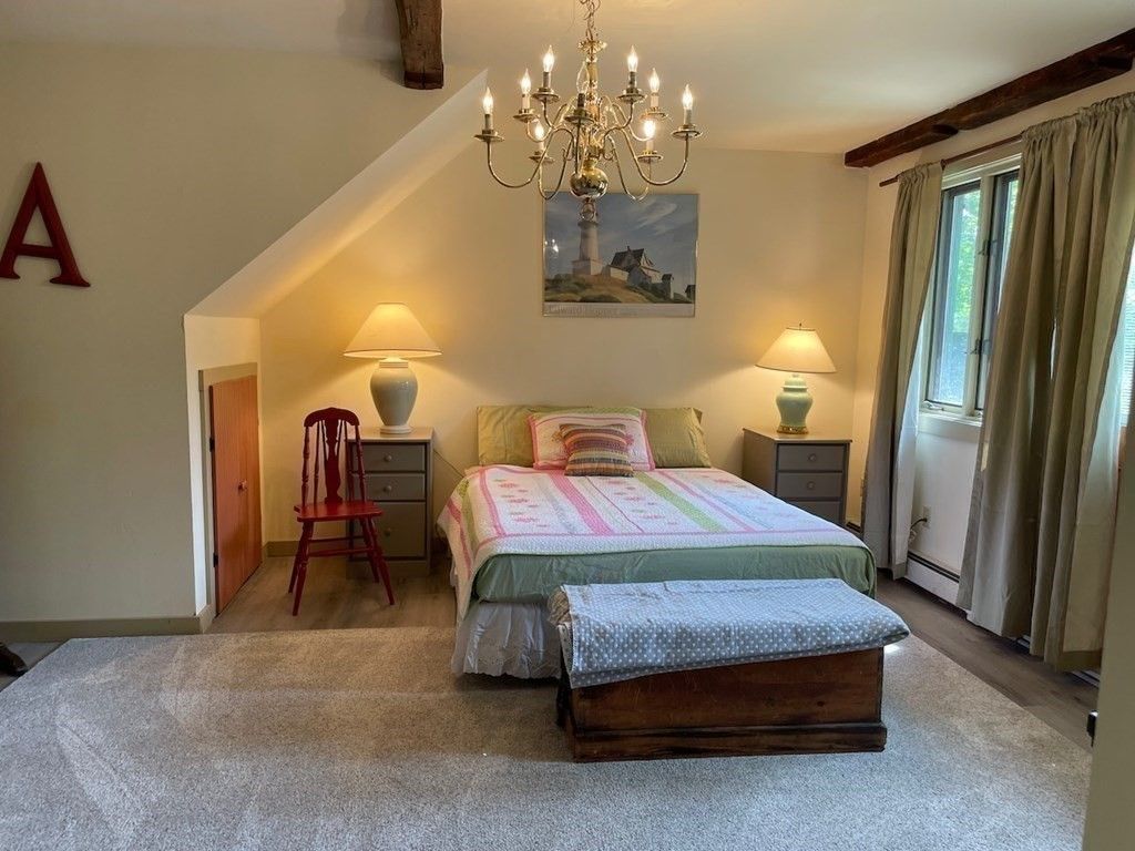 Bedroom, Chandelier, Interior, Wood Texture Flooring