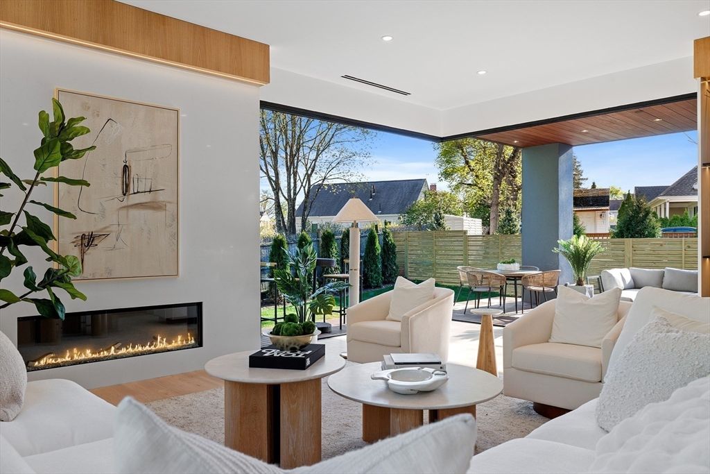 Fireplace, Interior, Living room, Recessed Lighting