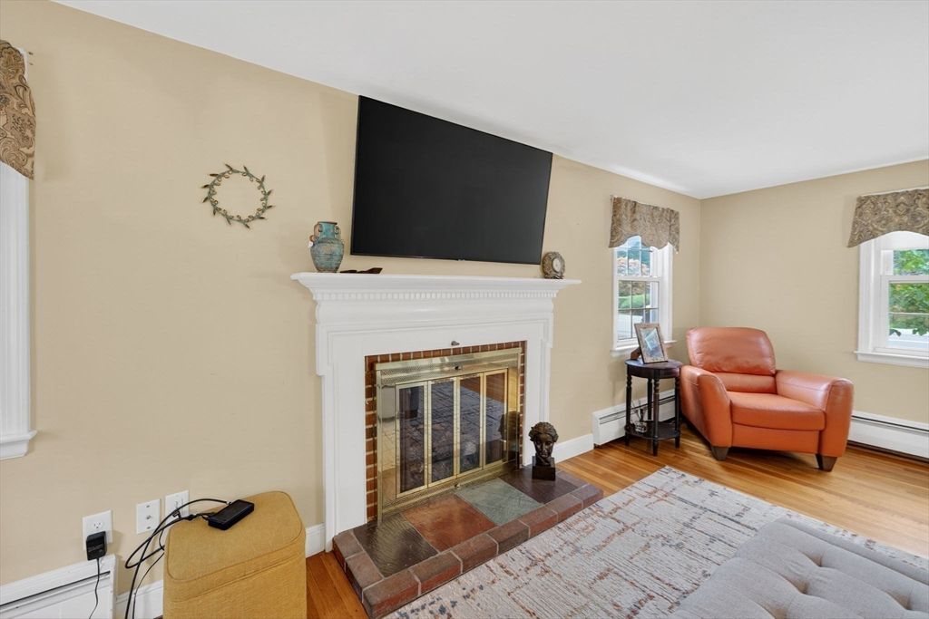 Fireplace, Interior, Wood Texture Flooring