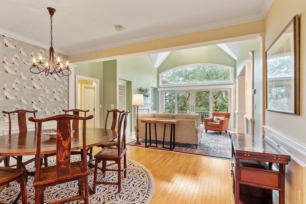 Chandelier, Dining room, Interior, Living room, Wood Texture Flooring