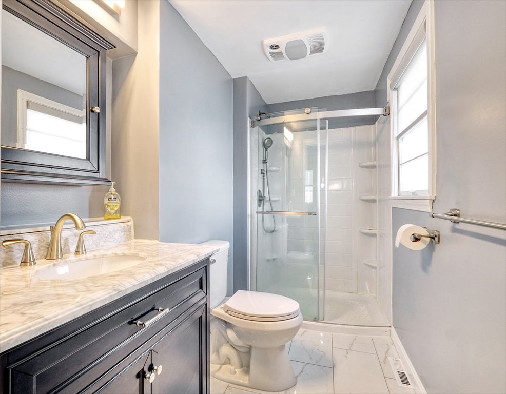 Bathroom, Glass Shower, Interior, Marble